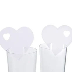 Marque verre coeur blanc x10-Gifi Discount