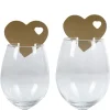 Marque verre coeur doré x10-Gifi Outlet