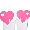 Marque verre coeur rose fuchsia x10-Gifi Online