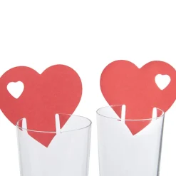 Marque verre coeur rouge x10-Gifi Outlet