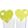 Marque verre coeur vert anis x10-Gifi Clearance