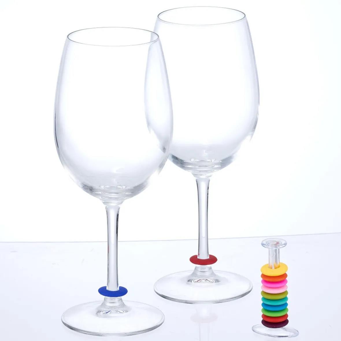 Marqueur multicolore rond pour verre à pied x12-Gifi
