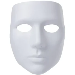 Masque adulte blanc plastique-Gifi Discount