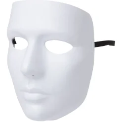 Masque adulte blanc plastique-Gifi Discount