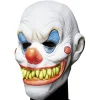 Masque adulte Halloween clown terrifiant latex blanc-Gifi New