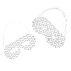 Masque de fête motif zig zag noir, blanc et argenté en carton x 8-Gifi Online