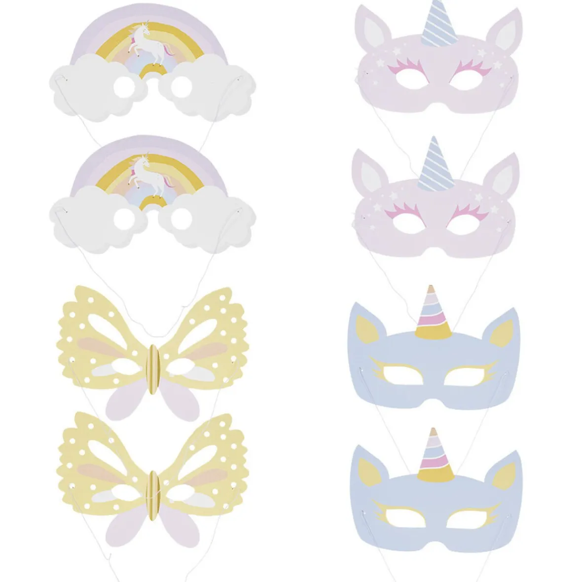 Masque fée licorne x8-Gifi Discount