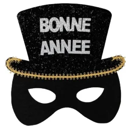 Masque loup pailleté "Bonne Année"-Gifi Discount