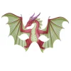 Masque yeux enfant dragon rouge et vert-Gifi Sale