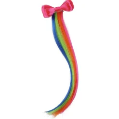 Méche de cheveux colorée + noeud en polyester-Gifi