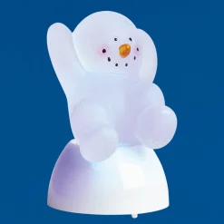Mini bonhomme de neige Noël lumineux à poser h.5,5 cm-Gifi