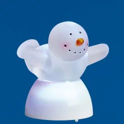 Mini bonhomme de neige Noël lumineux à poser h.5,5 cm-Gifi