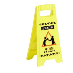 Mini panneau "Attention apéritif en cours" H24,5cm-Gifi Sale
