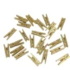 Mini pince décorative dorée x24-Gifi