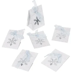 Mini pochette cadeau argenté x6-Gifi Hot