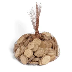 Mini rondin de bois Ø5cm dans filet 100 pièces-Gifi Best