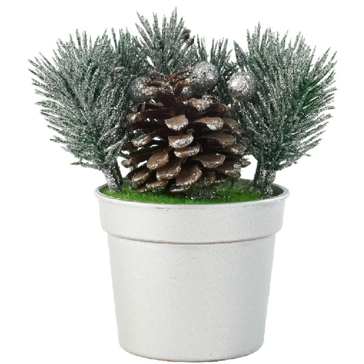 Mini sapin artificiel en pot argenté-Gifi Sale