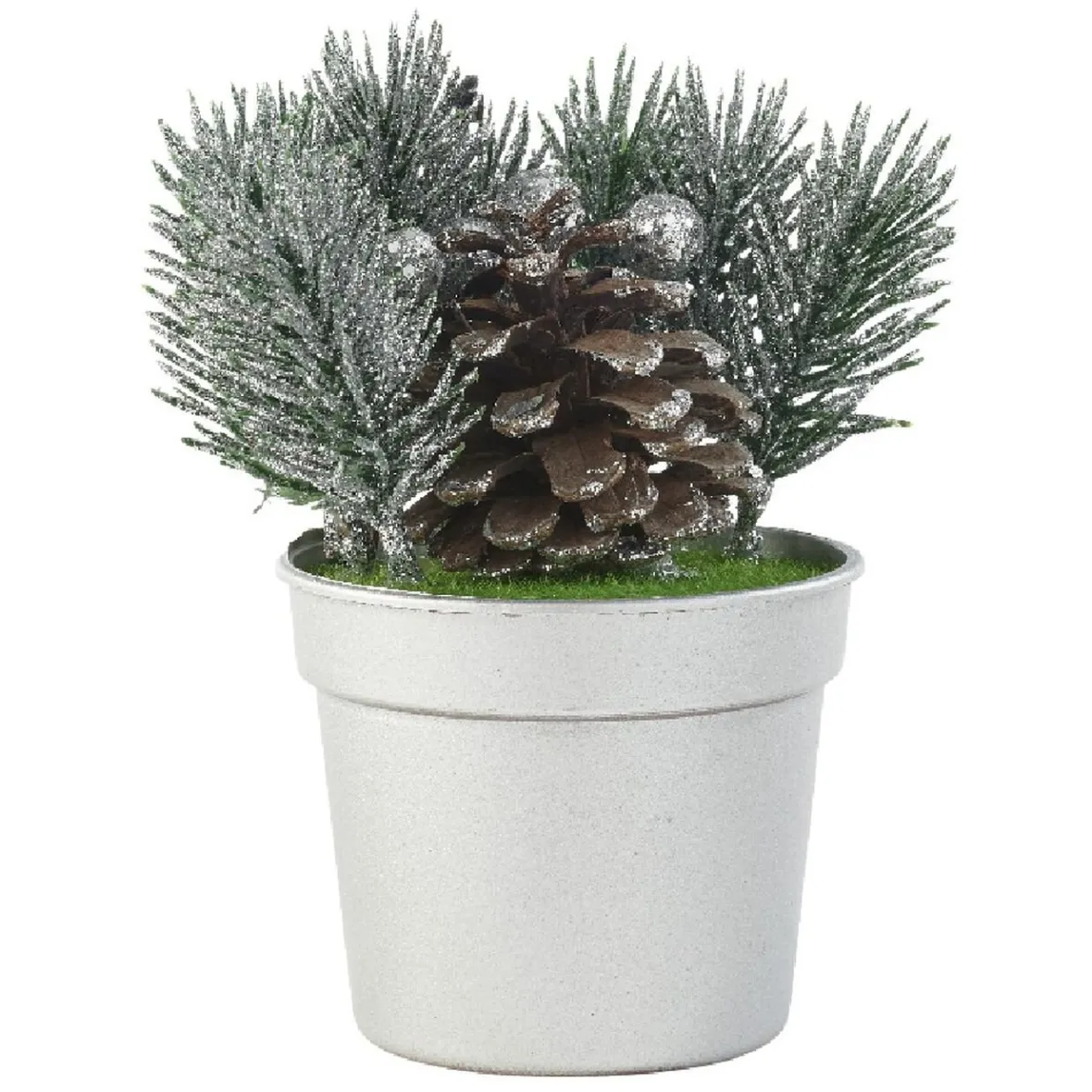 Mini sapin artificiel en pot argenté-Gifi Sale