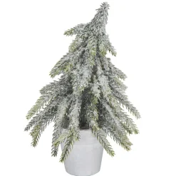 Mini sapin déco de table vert enneigé-Gifi