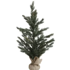 Mini sapin de Noël artificiel vert pailleté doré-Gifi Outlet