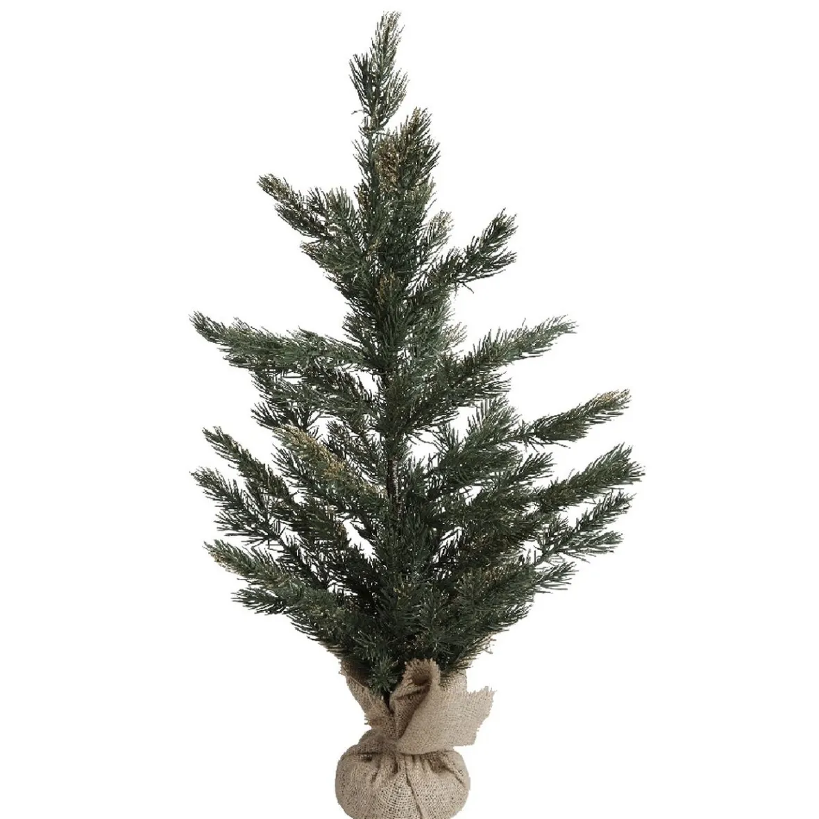 Mini sapin de Noël artificiel vert pailleté doré-Gifi Outlet