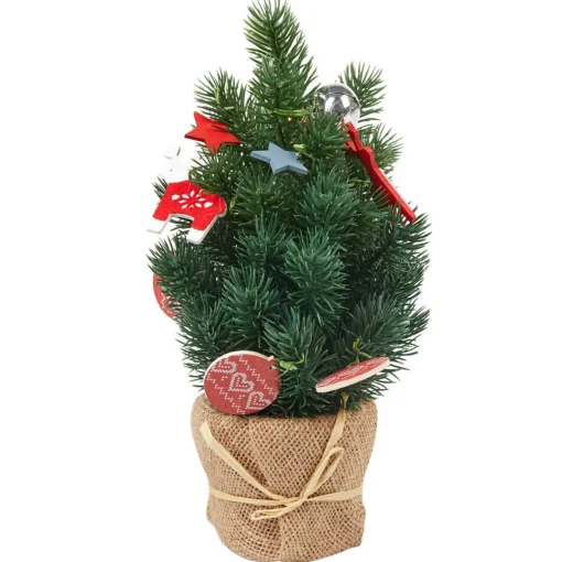 Mini sapin Noël artificiel vert 26 cm-Gifi