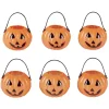 Mini seau à bonbon Halloween citrouille x6-Gifi