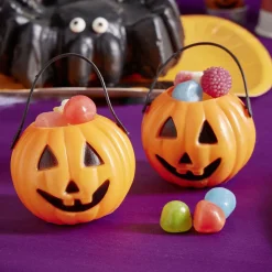 Mini seau à bonbon Halloween citrouille x6-Gifi