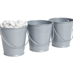 Mini seau argenté x3-Gifi Clearance