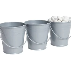 Mini seau argenté x3-Gifi Clearance