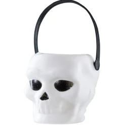 Mini seau forme tête de mort blanc et noir x6-Gifi Best