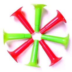 Mini trompette verte et rouge x8-Gifi Clearance