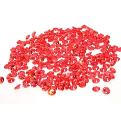 Minis diamants décoratifs rouges transparents-Gifi