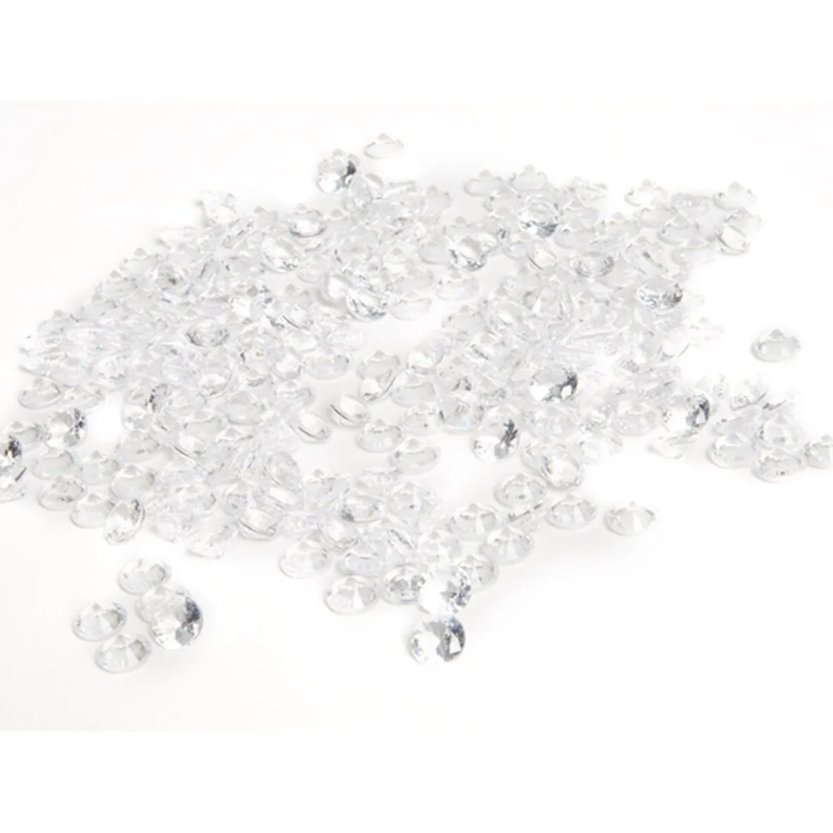 Minis diamants décoratifs blancs transparents-Gifi Discount