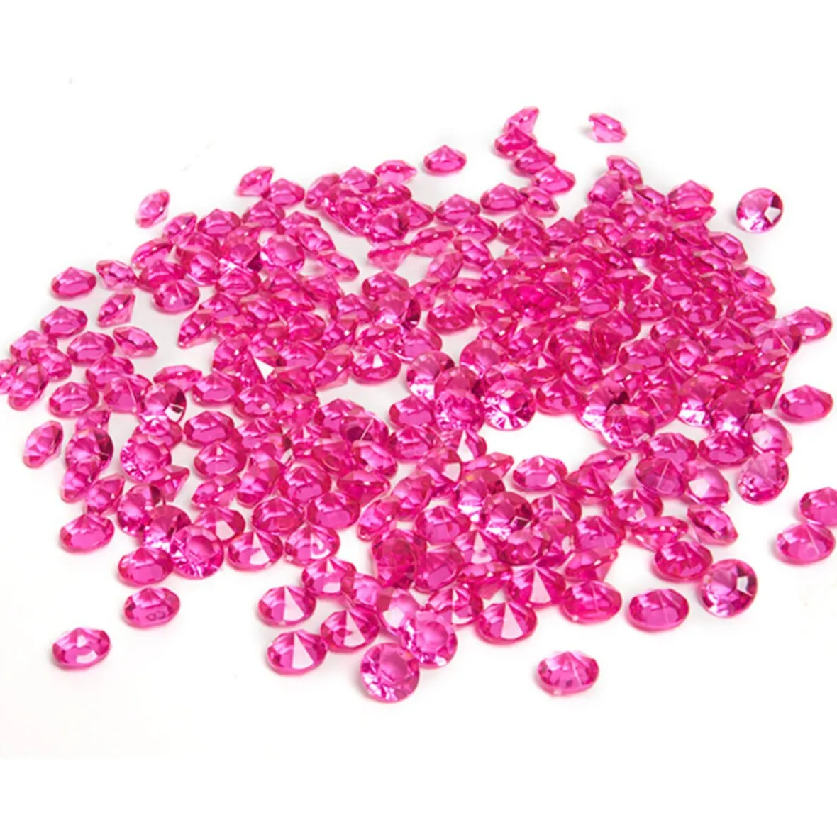 Minis diamants décoratifs roses fuchsia transparents-Gifi