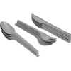 Ménagère réutilisable gris 18 couverts à base d'amidon de maïs-Gifi Clearance