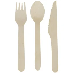 Ménagère bois de bouleau fourchette couteau cuillère x150-Gifi Online