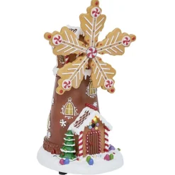 Moulin à vent lumineux musical animé 18LED H22cm-Gifi Hot