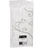 Nappe blanche motif branche argentée effet satin-Gifi