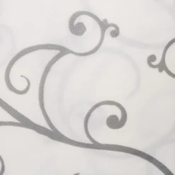 Nappe blanche motif branche argentée effet satin-Gifi