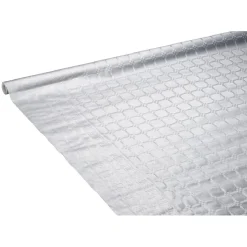 Nappe damassée argentée en papier 6 m-Gifi Clearance
