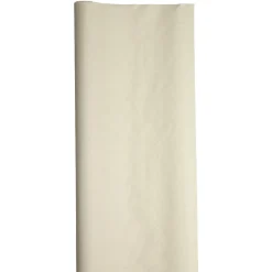Nappe damassée blanc lin en papier 6 m-Gifi Outlet