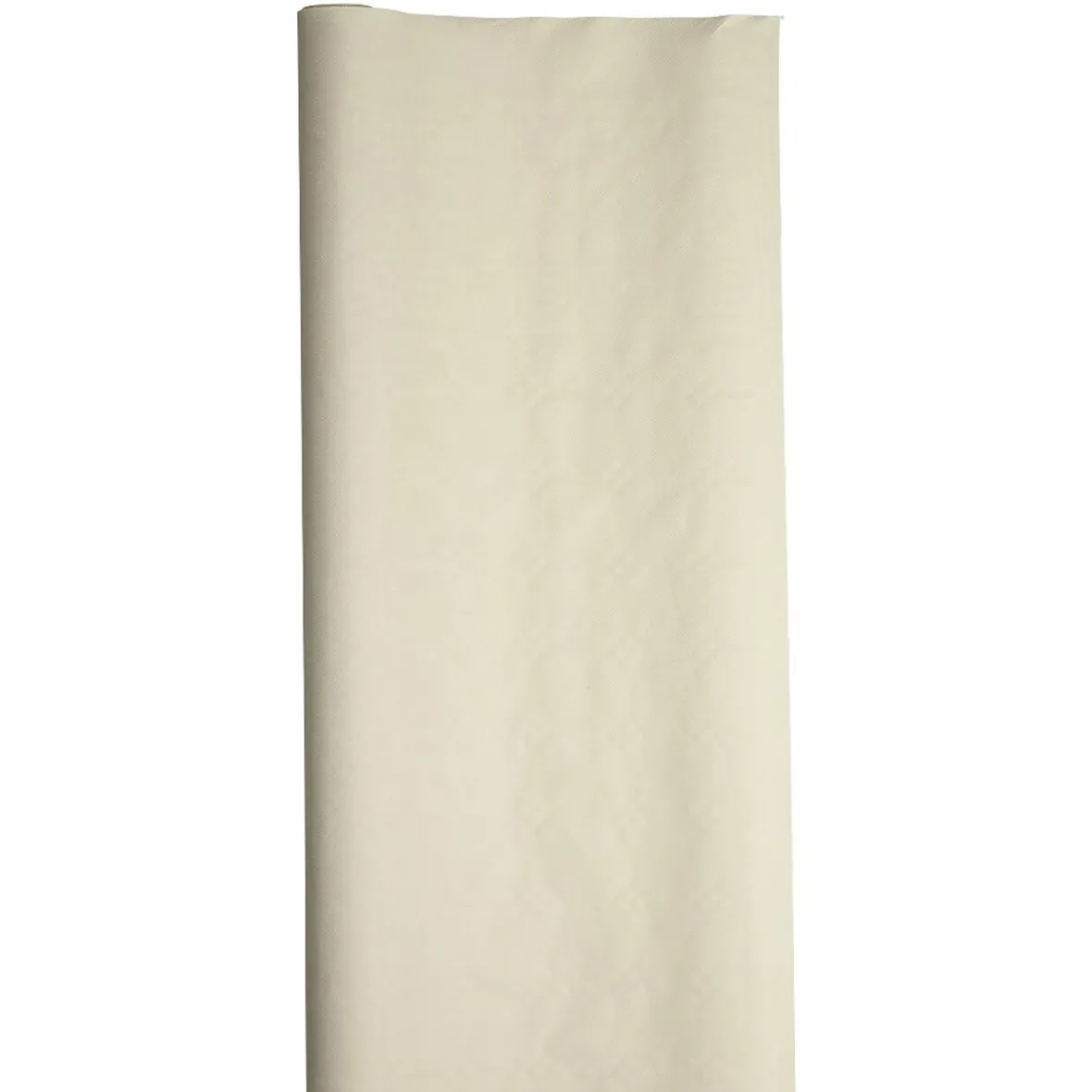 Nappe damassée blanc lin en papier 6 m-Gifi Outlet