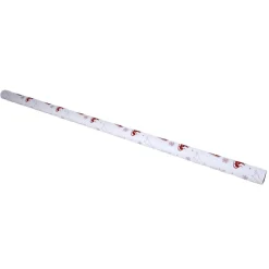 Nappe damassée blanche avec motif de Noel rouge en papier-Gifi Online