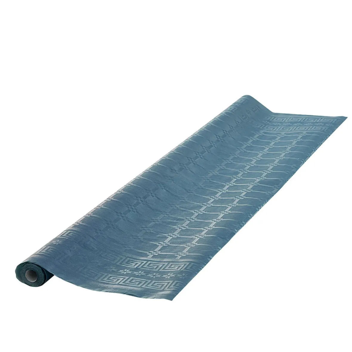 Nappe damassée bleu canard en papier 6 m-Gifi Clearance