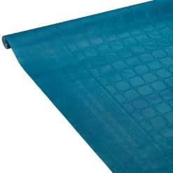 Nappe damassée bleu canard en papier 6 m-Gifi Clearance