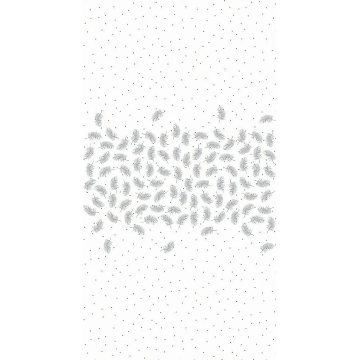 Nappe damassée en papier blanc motif plumes-Gifi Discount