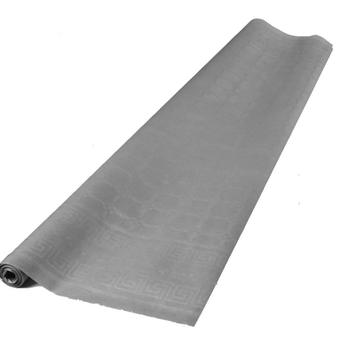 Nappe damassée gris clair en papier 6 m-Gifi
