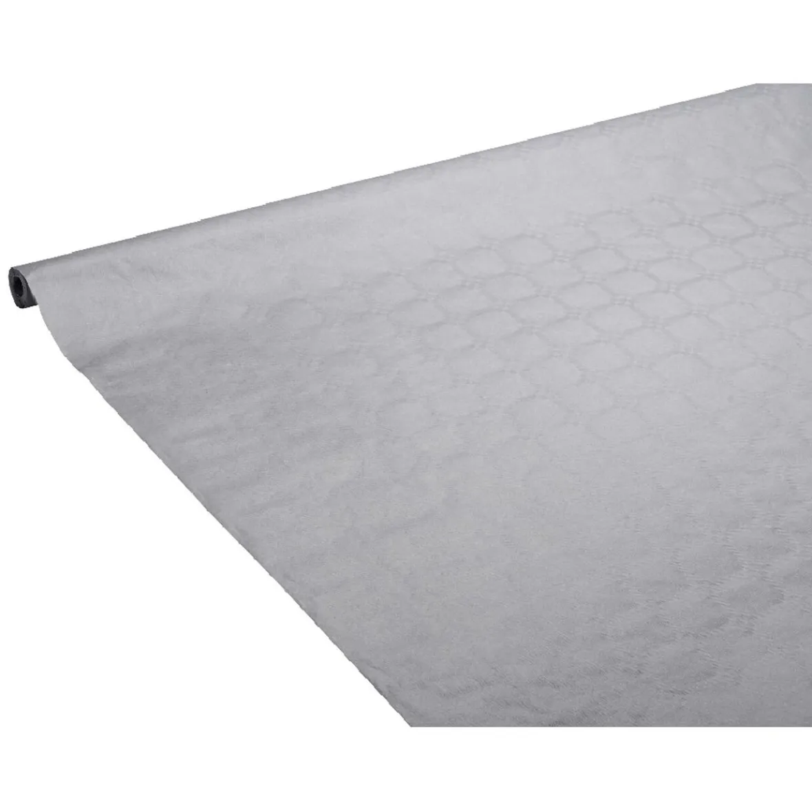 Nappe damassée gris clair en papier 6 m-Gifi