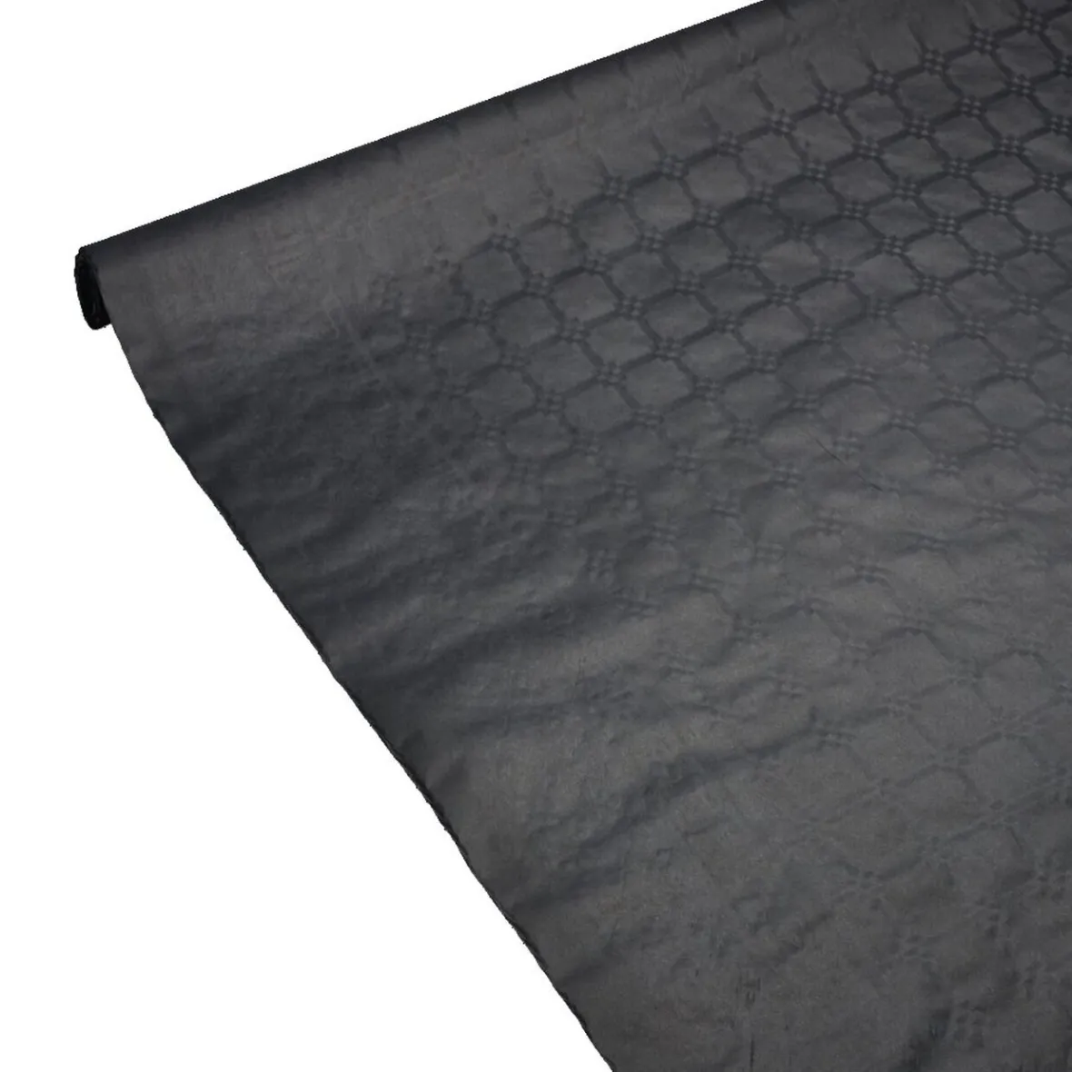 Nappe damassée noire en papier 6 m-Gifi Sale